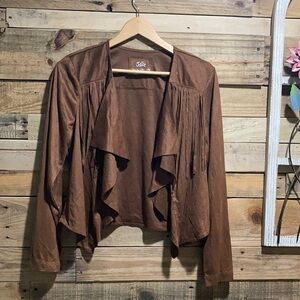 Justice Cow print jacket coat brown color party formal occasions
